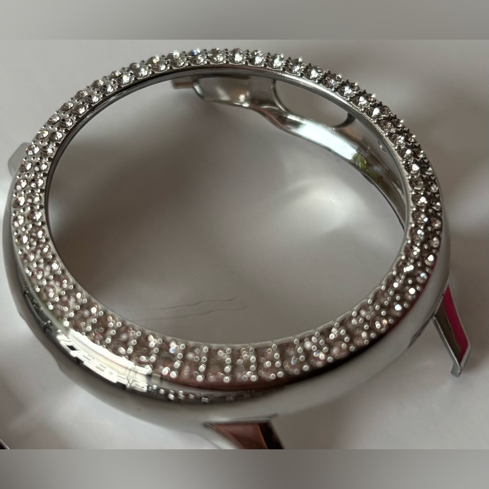 Samsung Galaxy Watch Rhinestone Bezel + Metal Band | 20mm | Silver
